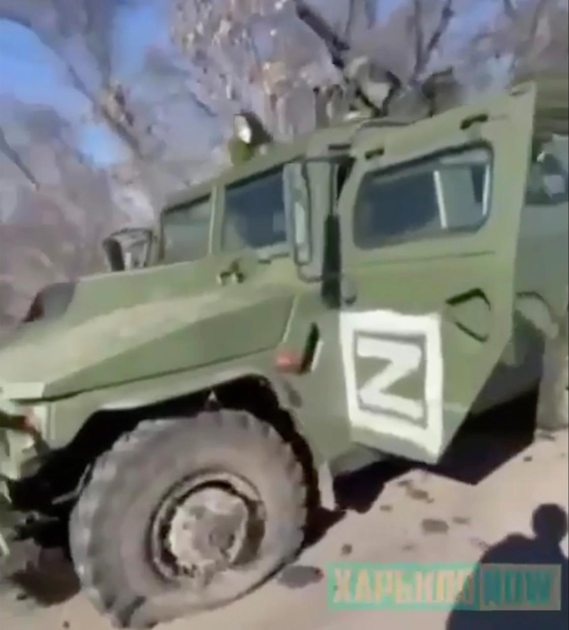 Camiones rusos atacados por fuerzas ucranianas