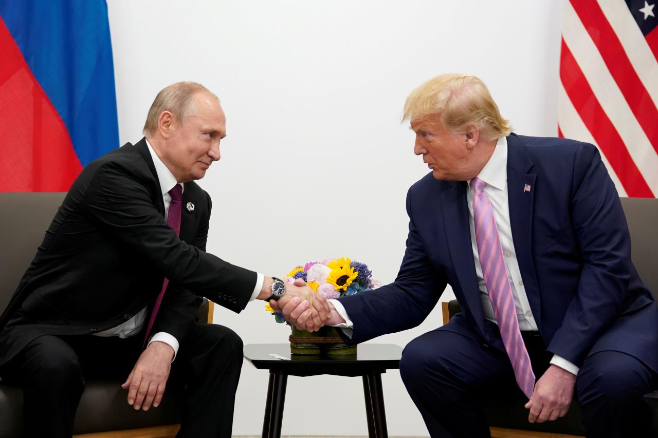 Donald Trump y Vladimir Putin imaginaron un apretón de manos cuando Trump aún era presidente