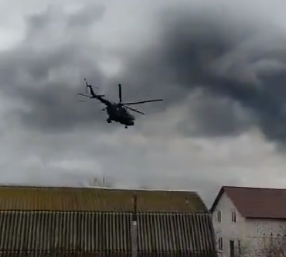 Ciudadanos aterrorizados hicieron un video de helicópteros rusos