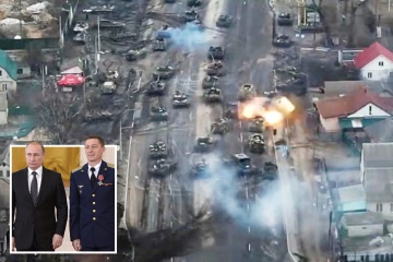 La columna de tanques de Putin destruida y