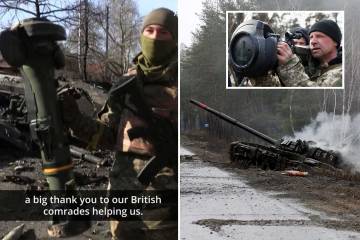 Las tropas ucranianas saludan a Gran Bretaña y a la Reina por los misiles antitanque que golpean a Putin