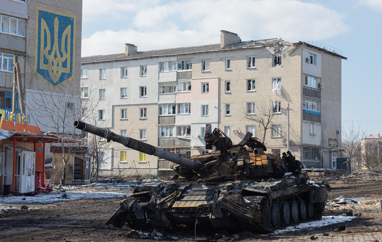 Tanque permanece en Ucrania