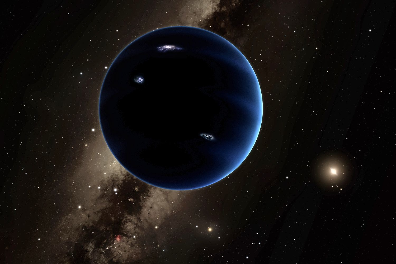 El Planeta Nueve es un planeta hipotético que podría explicar las órbitas inusuales de los objetos en los confines del sistema solar.