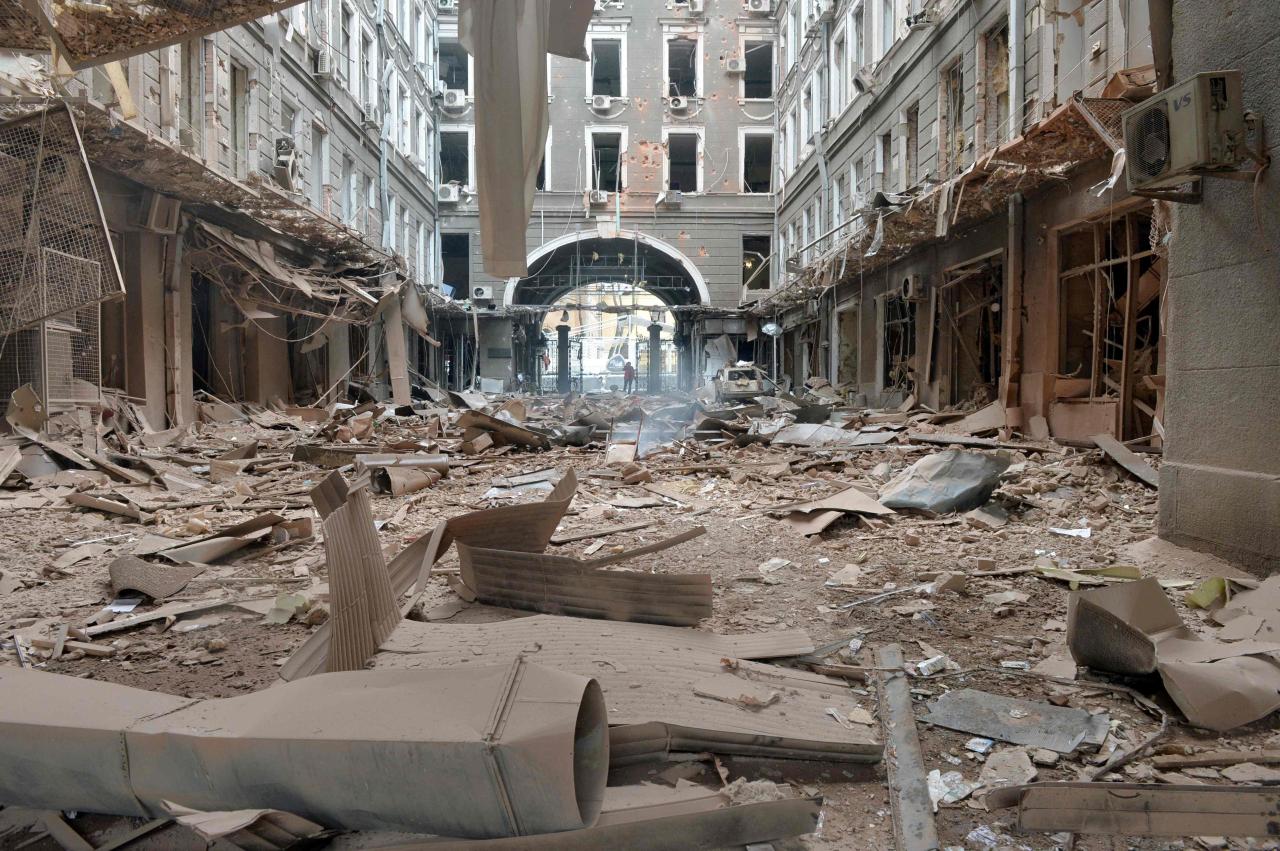 La escena de Kharkiv es una devastación total.