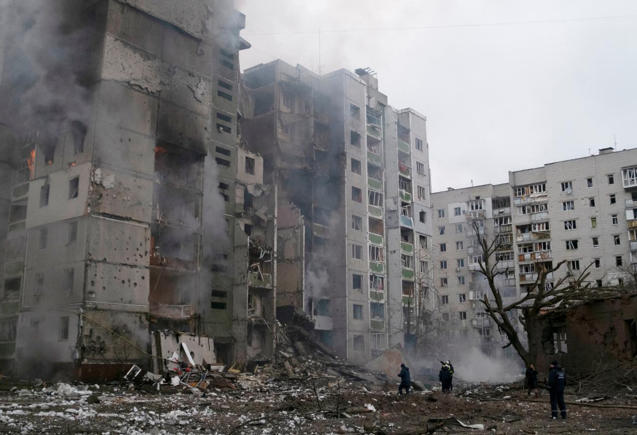 Ucrania sobrevivió a su octavo día de intensos bombardeos