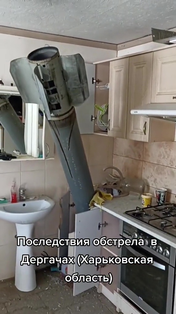 Un misil ruso aterrizó en la cocina de un ucraniano en Kharkiv