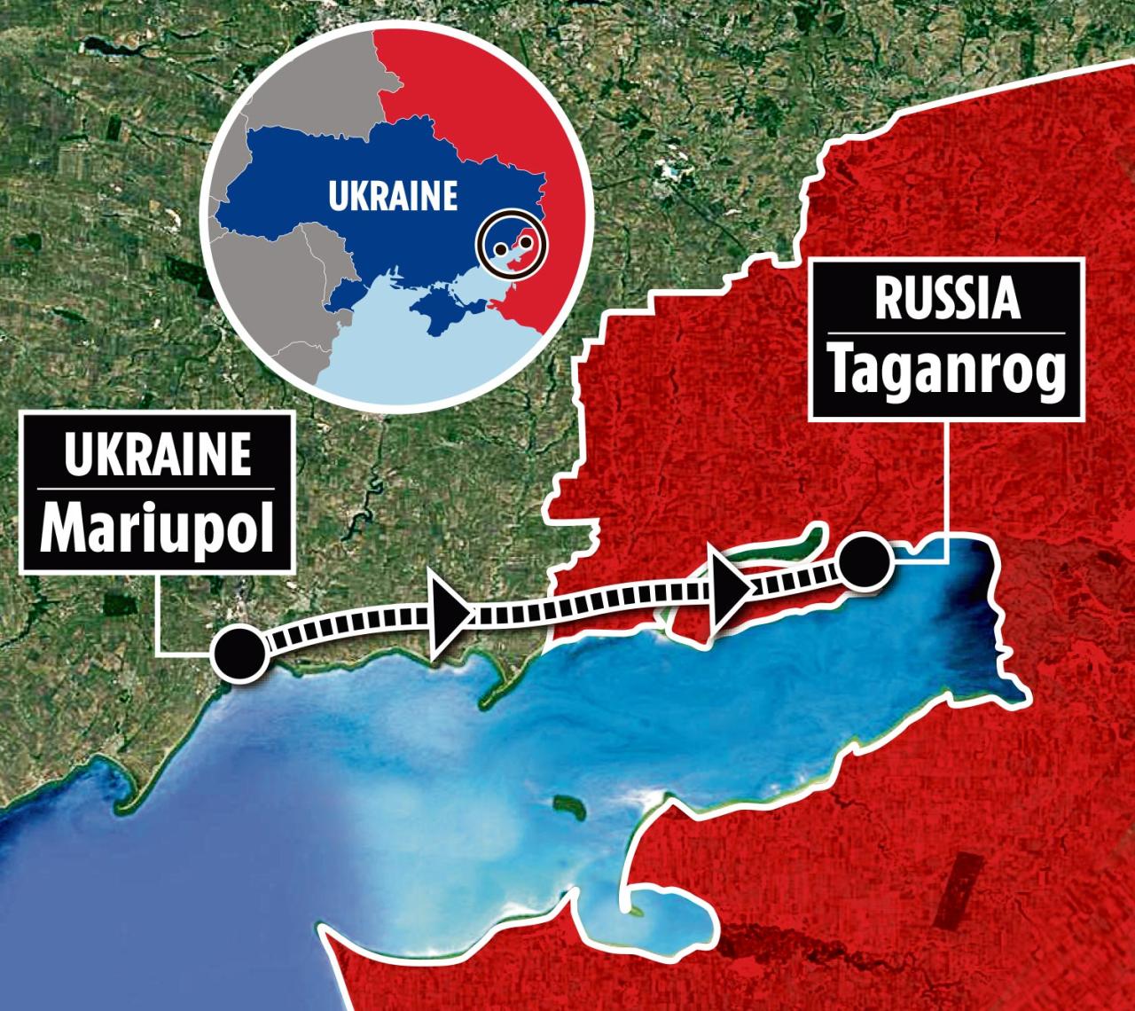 Hasta 5.000 habitantes fueron deportados de la sitiada Mariupol y deportados a Taganrog, Rusia.