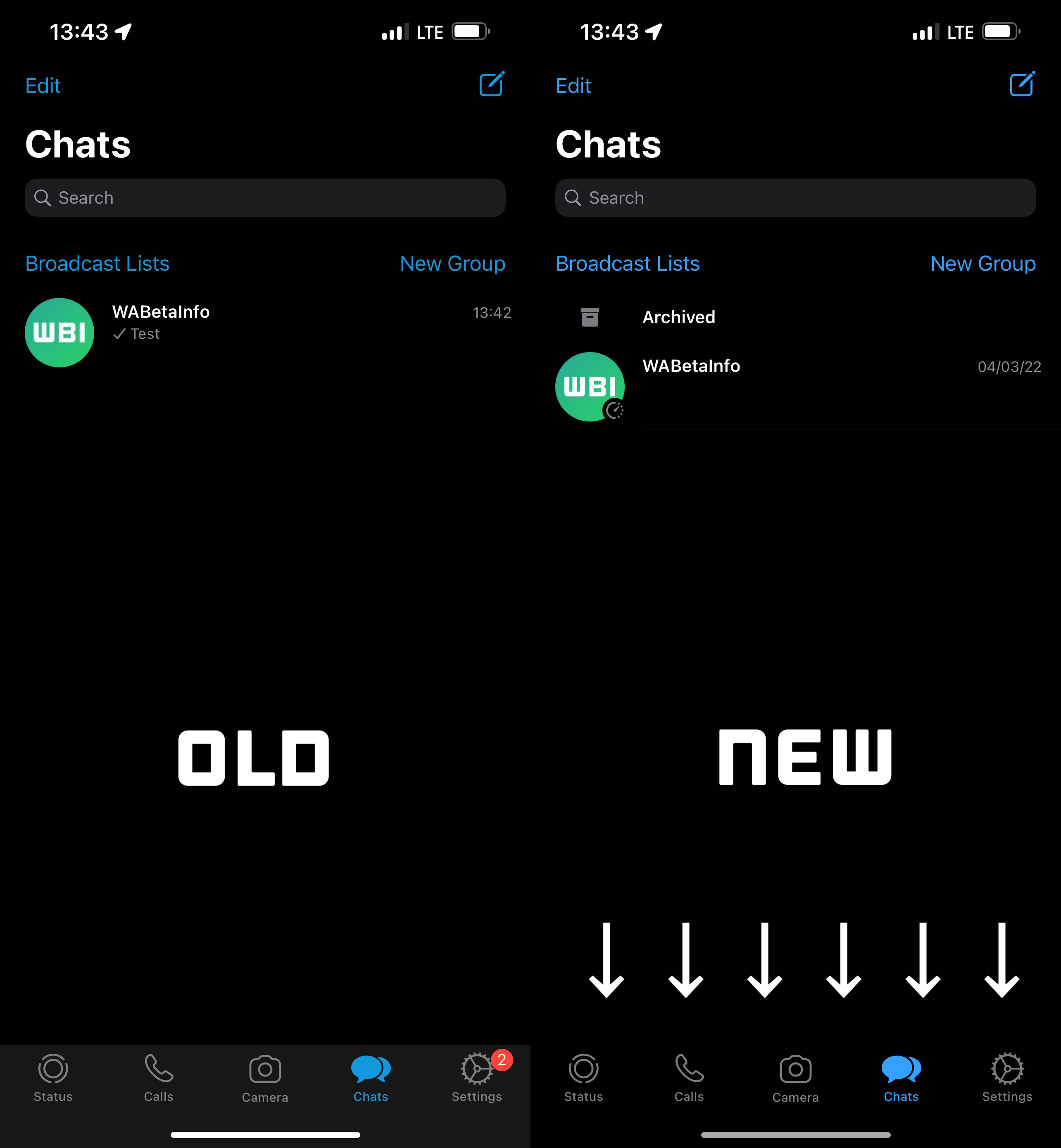 WhatsApp mejoró su diseño en el iPhone en la versión de prueba de la aplicación