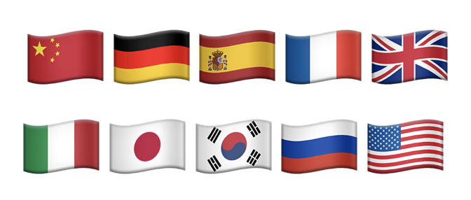 El lote original de emotes solo contenía 10 banderas