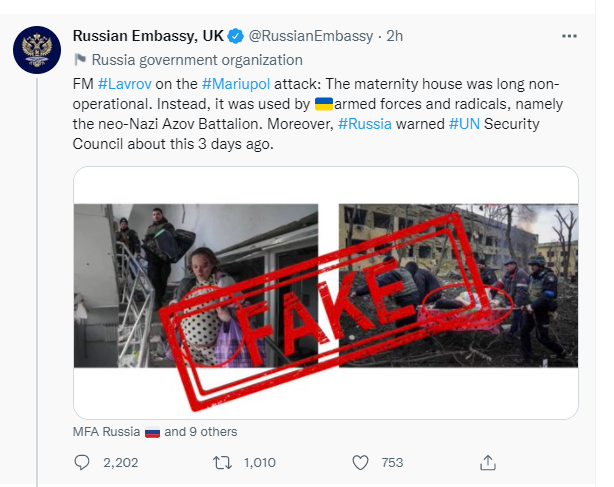 Los tuits viles de Rusia fueron eliminados después de que provocó indignación