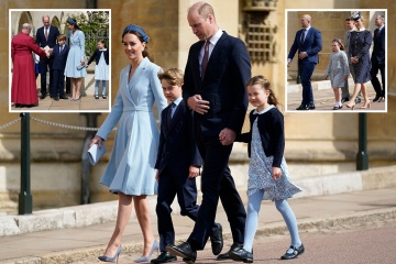 William y Kate llegan para el servicio el domingo de Pascua porque la Reina falta a un compromiso