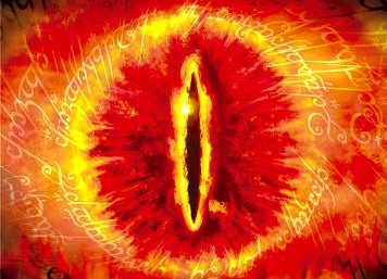 El aterrador Ojo de Sauron como se ve en las películas de El Señor de los Anillos