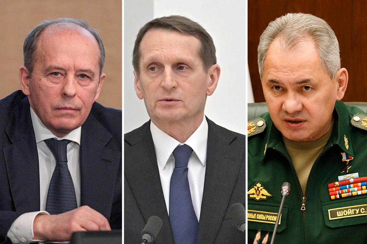 Alexander Bortnikov, Sergei Naryshkin y Sergei Shoygu también son confidentes de Putin.