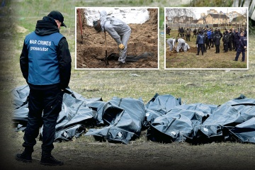 Fosa común de 400 ucranianos descubierta en Bucha en la investigación rusa de los crímenes