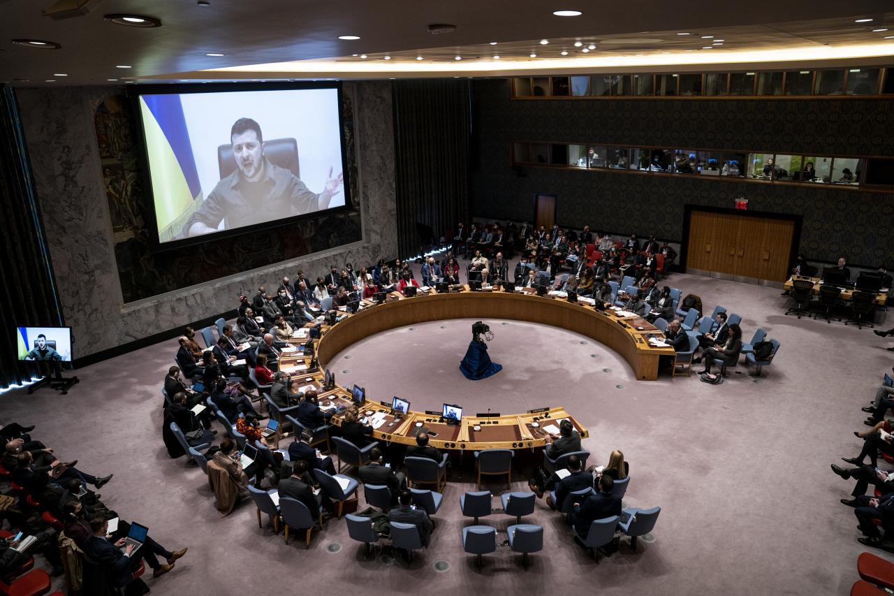 Zelensky habló en el Consejo de Seguridad de la ONU