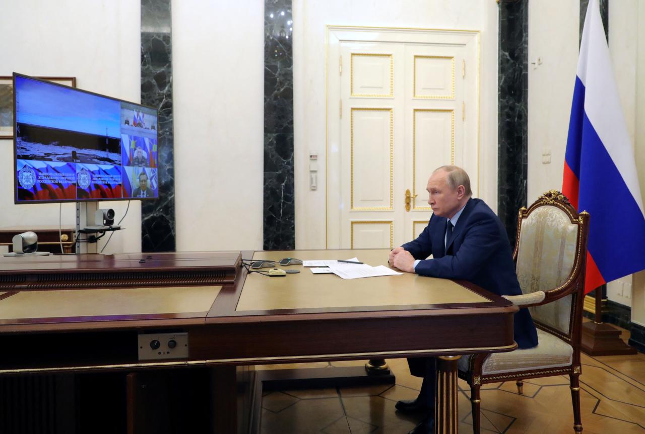 Putin viendo el lanzamiento del misil