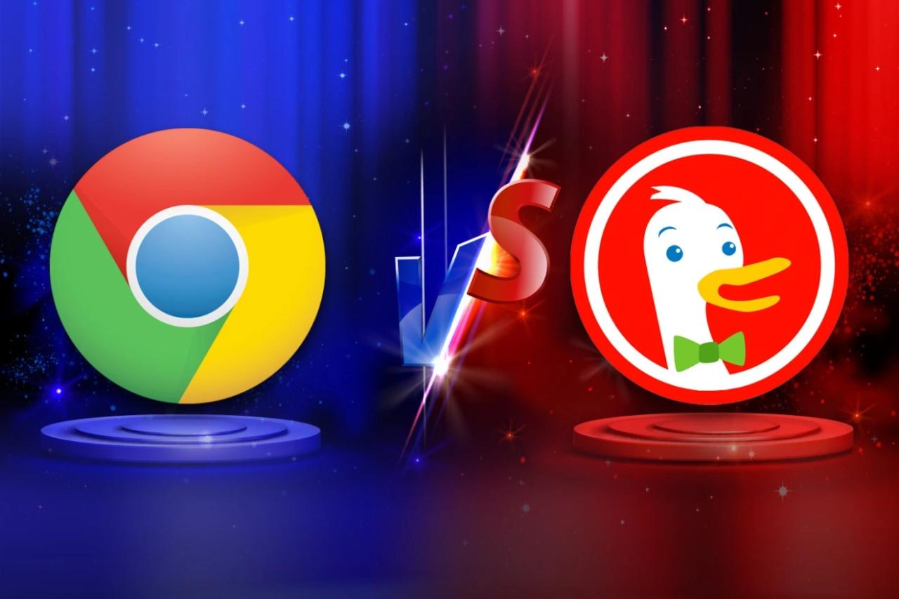 DuckDuckGo es diferente de Google Chrome que permite el seguimiento