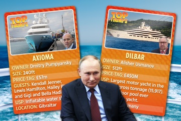Superyacht Top Trumps revela cuál de los amigos de Putin tiene el barco más audaz?