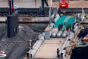 Las fotos filtradas muestran un submarino ruso cargado con misiles con capacidad nuclear