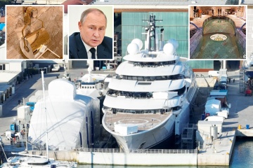 El superyate de 500 millones de Putin CAPTURADO después de que revelamos el lujo repugnante a bordo