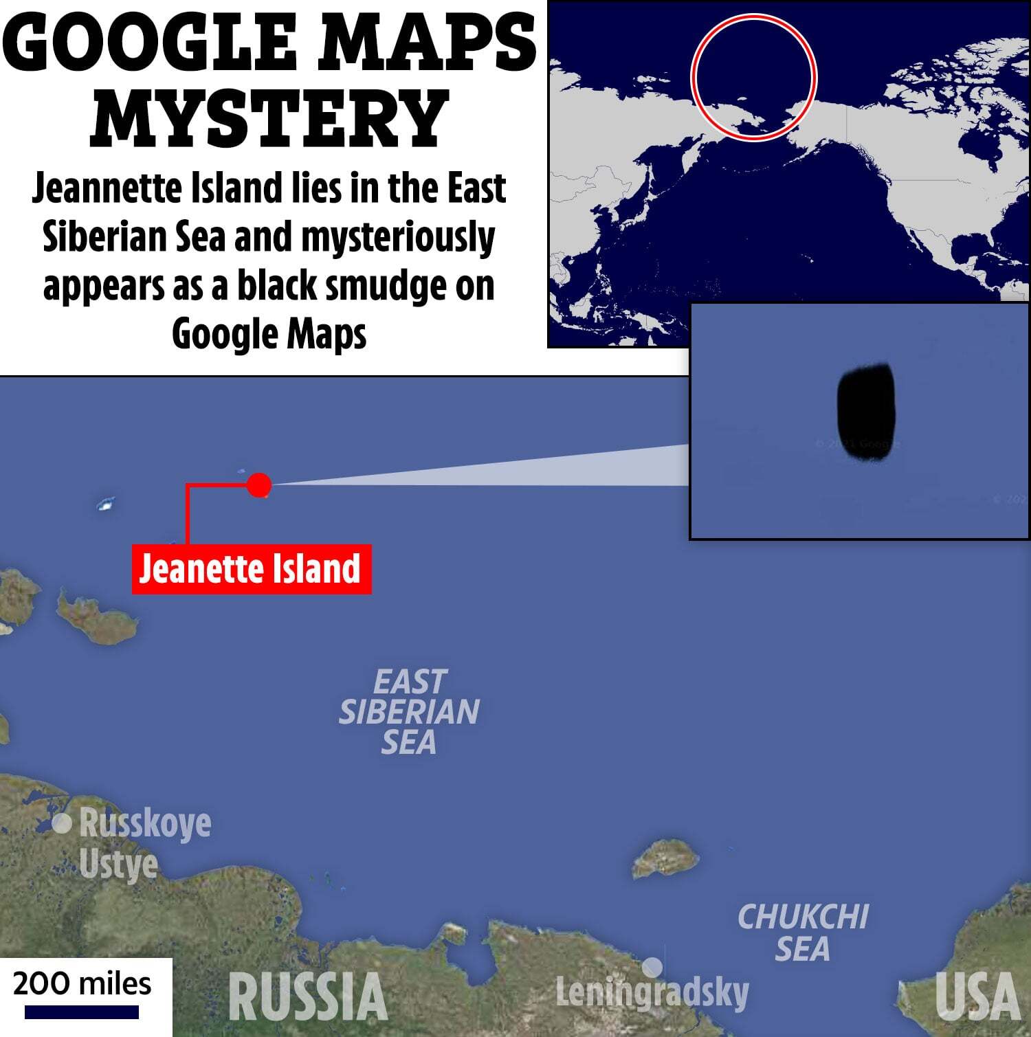 Google Maps "censuró" una misteriosa isla rusa "anteriormente propiedad de EE. UU."