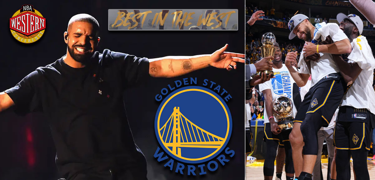 Ganadores de la Conferencia Oeste de Golden State Warriors con Drake