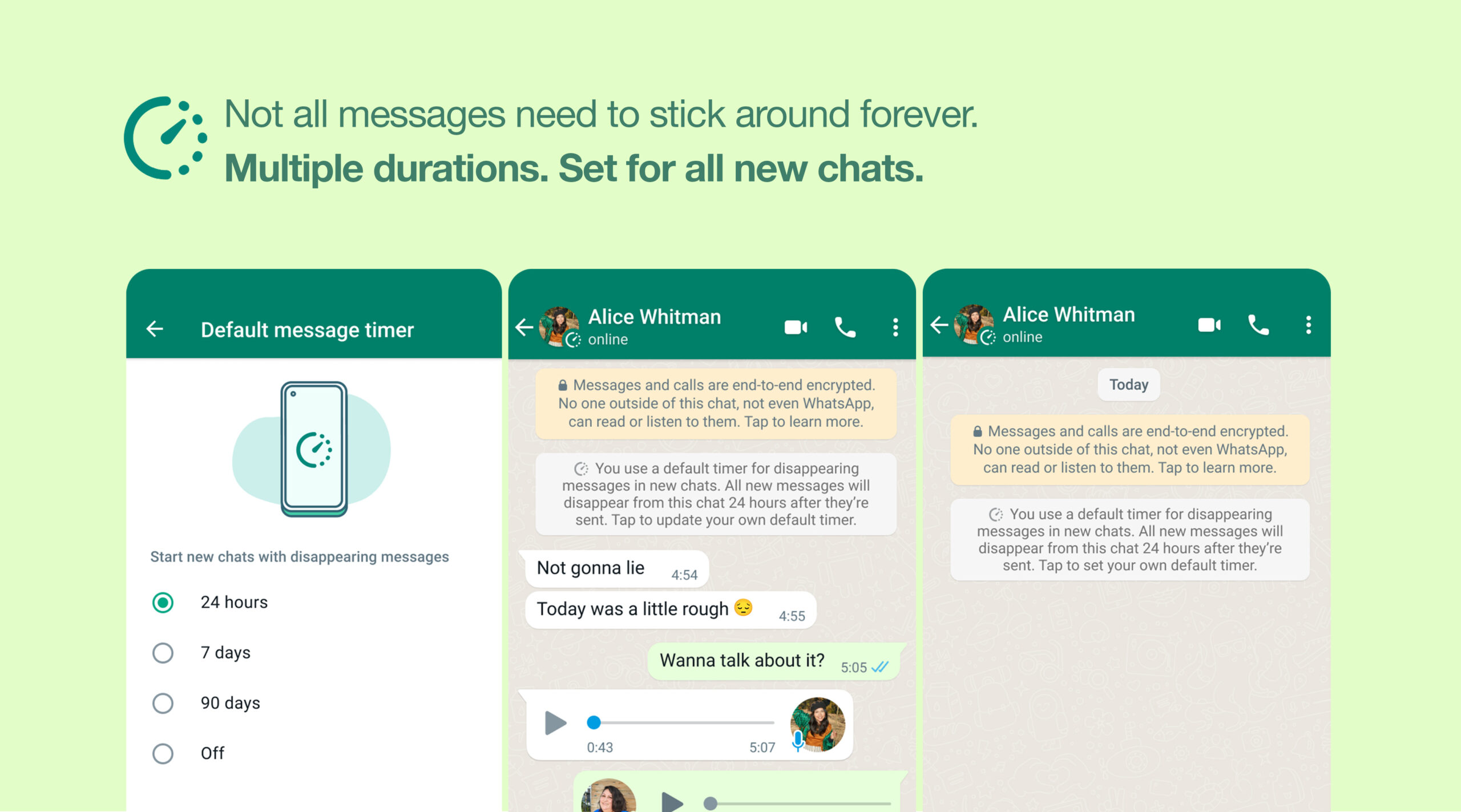 El uso de mensajes de WhatsApp que desaparecen puede ser un salvavidas