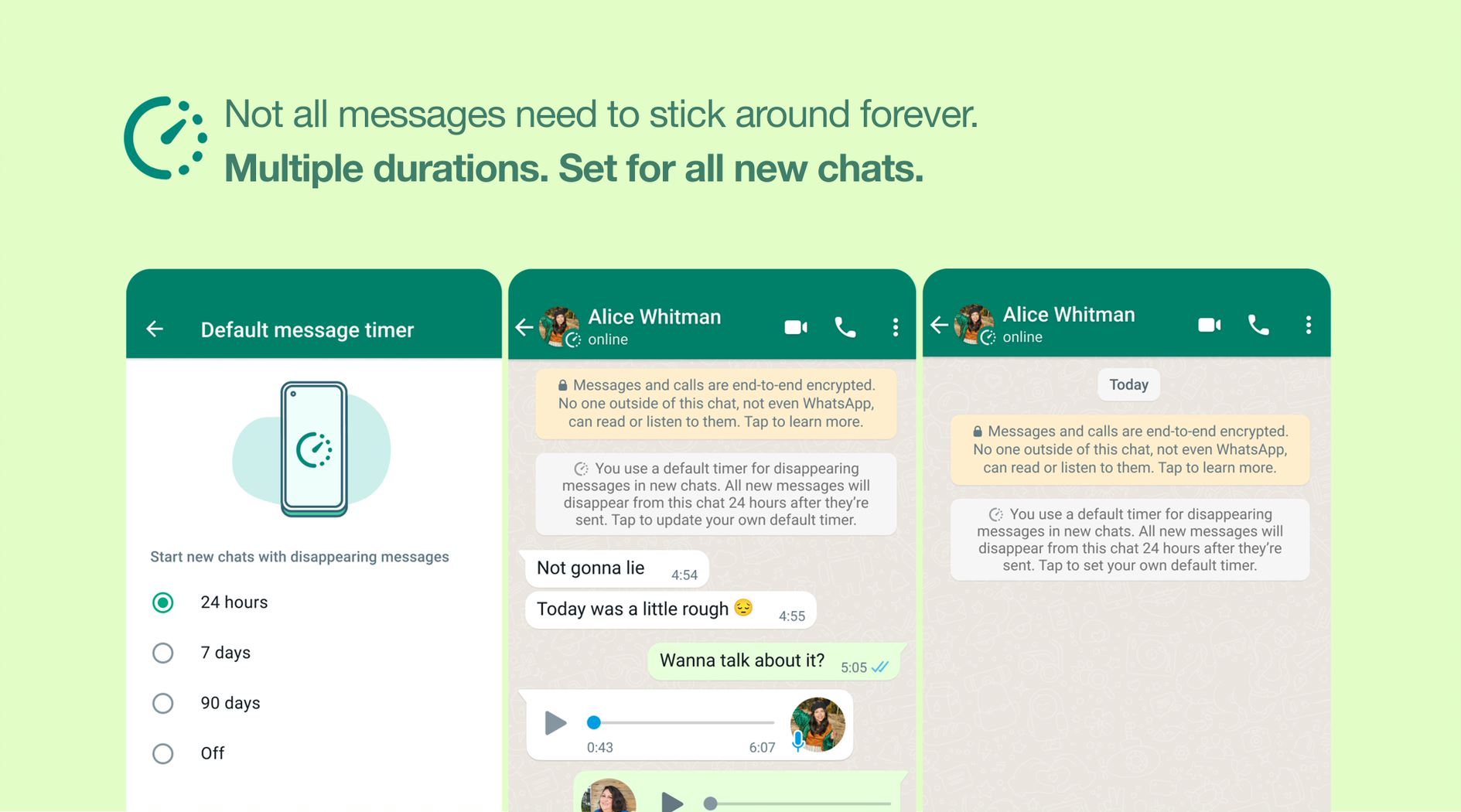 WhatsApp añade borrado automático de mensajes