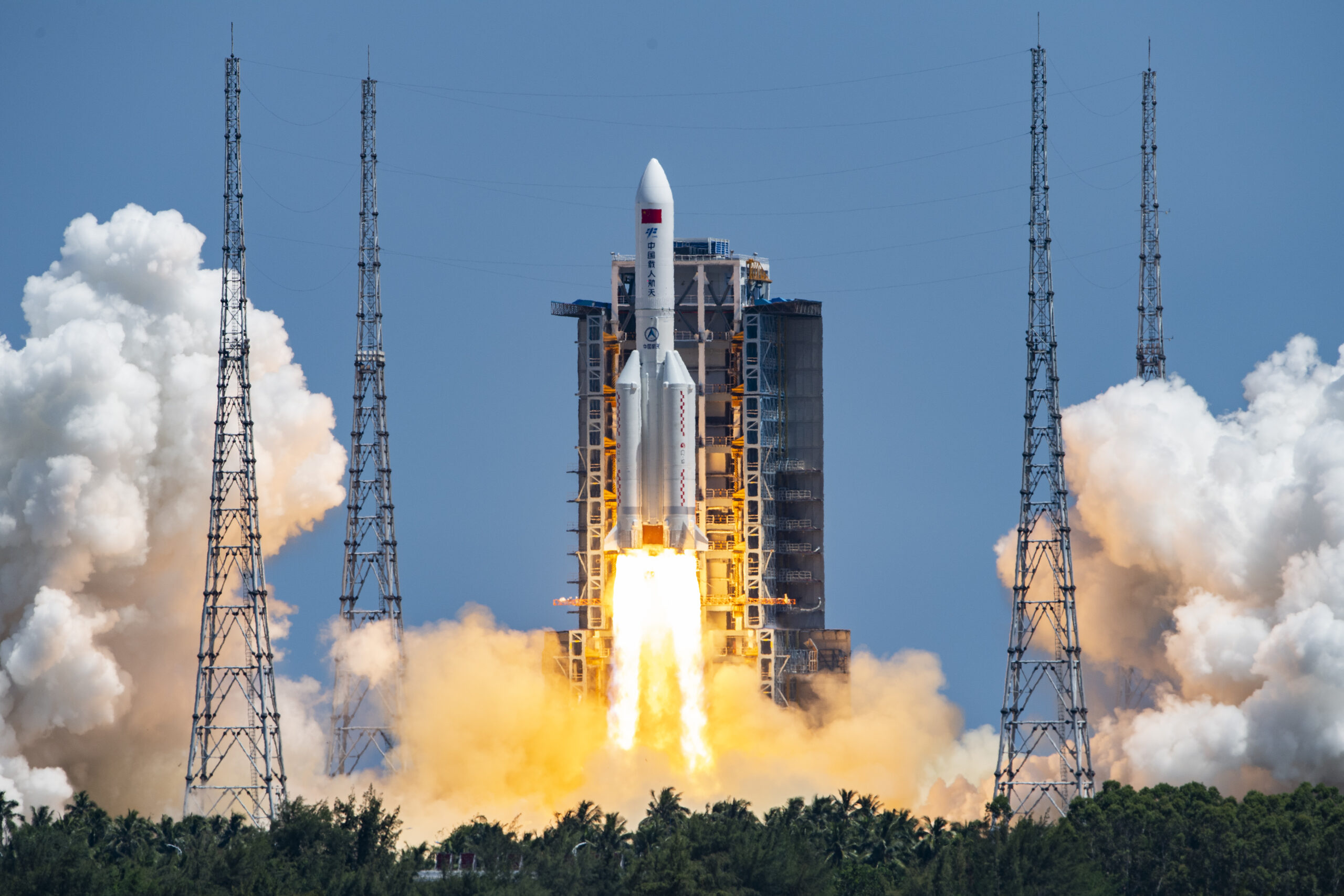 El cohete Gran Marcha 5B Y3 que transporta el módulo de laboratorio de la estación espacial china Wentian se lanzará desde el sitio de lanzamiento de Wenchang el 24 de julio de 2022. Los escombros del cohete se estrellarán contra la Tierra a principios de la próxima semana.