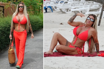 Katie Price luce bikini en una playa de Tailandia tras evitar la cárcel
