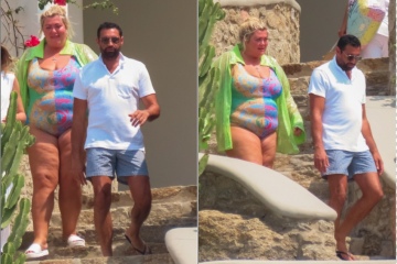 Gemma Collins luce más delgada que nunca cuando va a Mykonos sin maquillaje