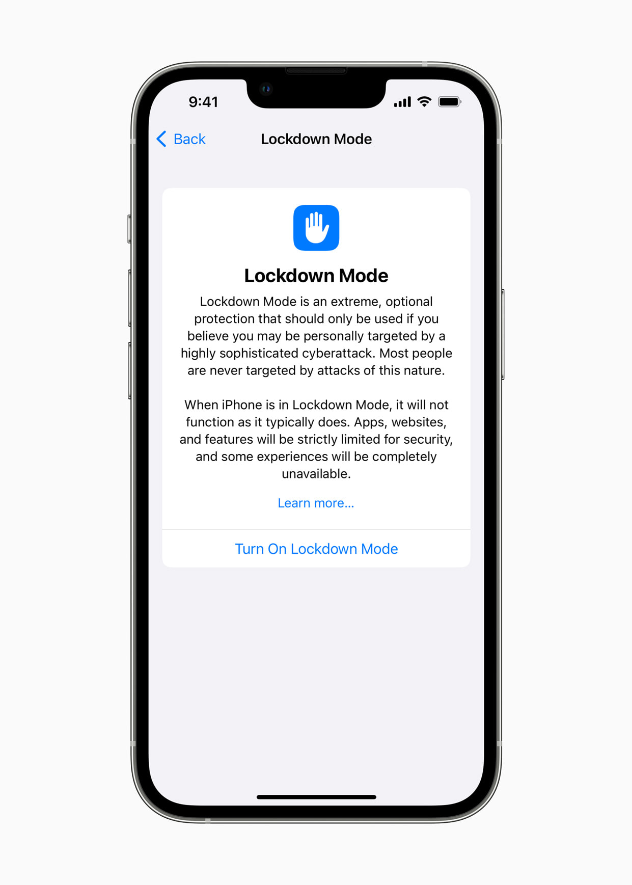 El nuevo modo de bloqueo de iPhone es parte de la actualización de iOS 16