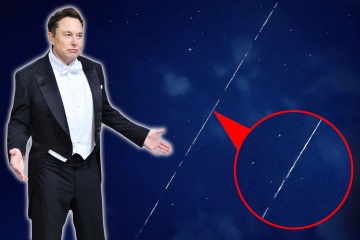 Los observadores de estrellas confundidos por la extraña pantalla de luz, pero en realidad está relacionado con Musk
