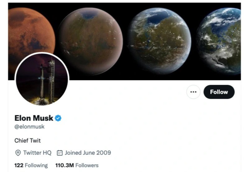 Musk cambió su biografía en Twitter a 