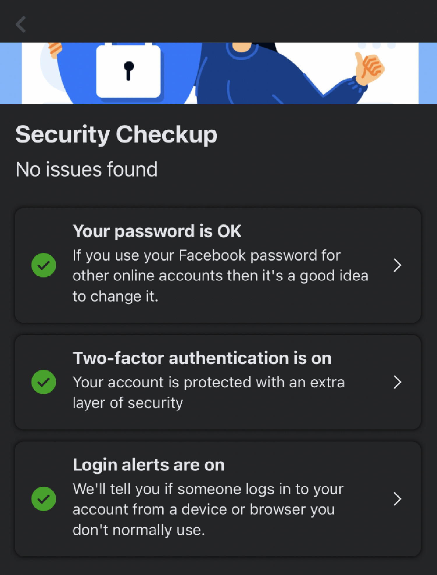 Verifica estas tres configuraciones en tu Verificación de seguridad de Facebook
