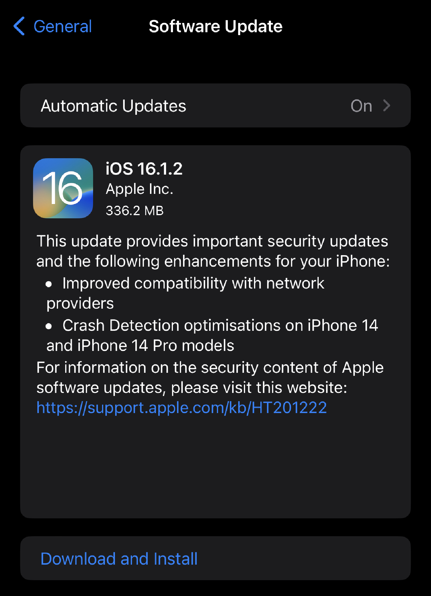 Necesitas instalar iOS 16.1.2 lo antes posible