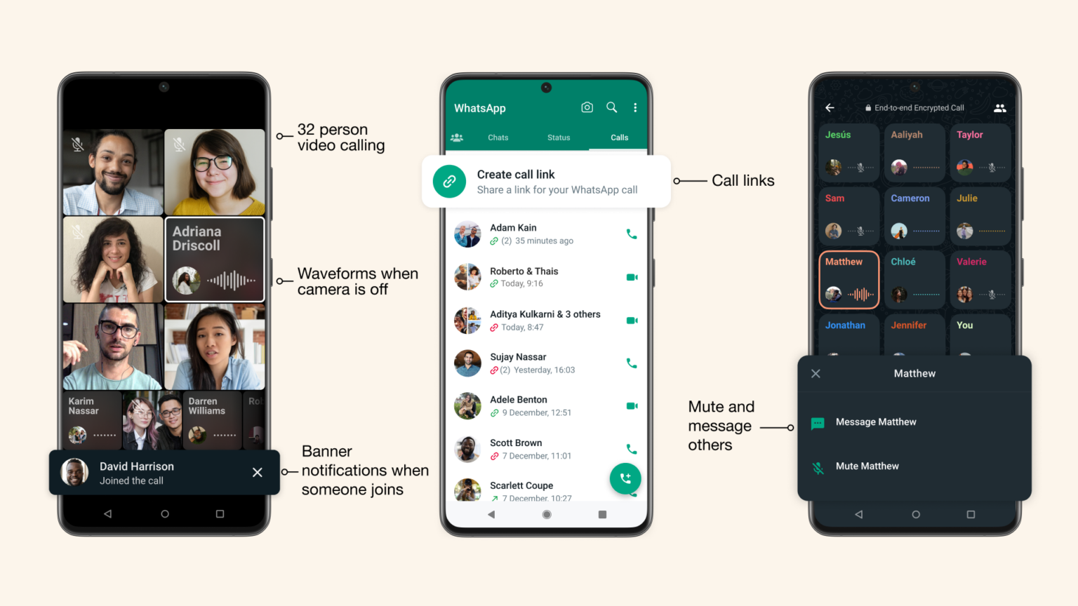 WhatsApp ha revelado una serie de cambios en las llamadas de video y voz que ya están disponibles