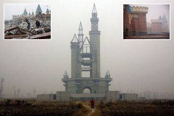 Dentro de un espeluznante Disneyland chino abandonado con un castillo parcialmente terminado